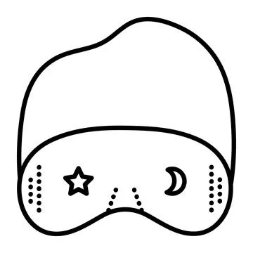 Simple sleep eye mask icon Stock Illustration