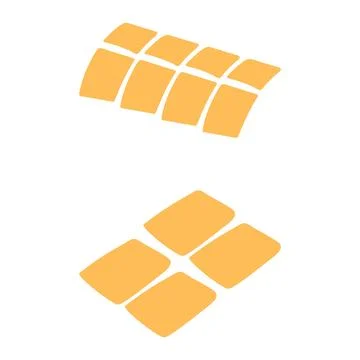 Simple slice tofu illustration design set Stock Illustration