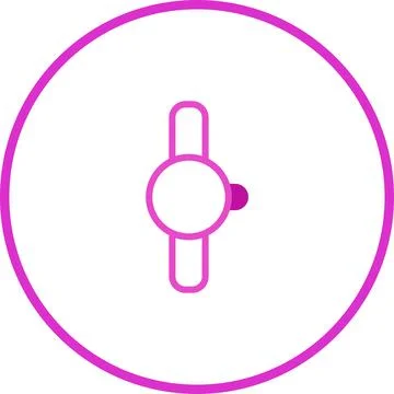 Simple slider icon in pink with circular frame for website or app interfaces Illustrazione stock