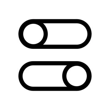 Simple slider switch icon set. Vector. Stock Illustration
