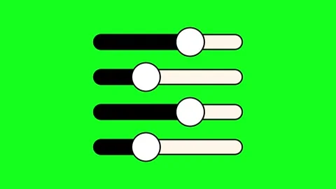 Simple sliders on green background for design projects Stock Footage 347072964