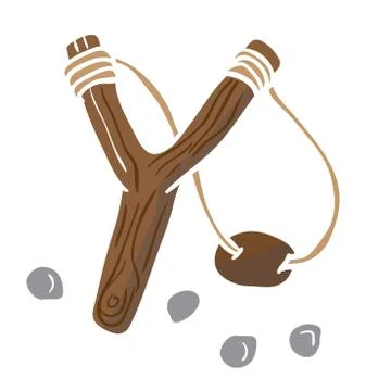 Simple slingshot Stock Illustration