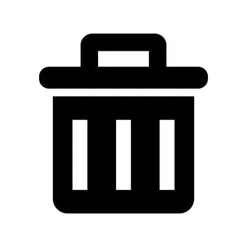 Simple small trash can icon. Vector. Stock Illustration