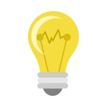 Simple Smart Lightbulb Illustration Stock Illustration