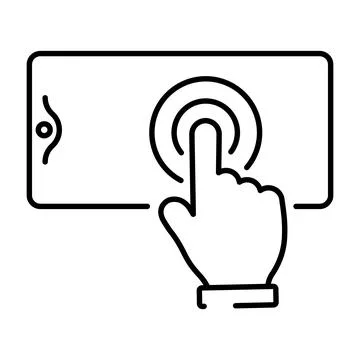 A simple smartphone finger touch icon for your projects. Stock Illustration