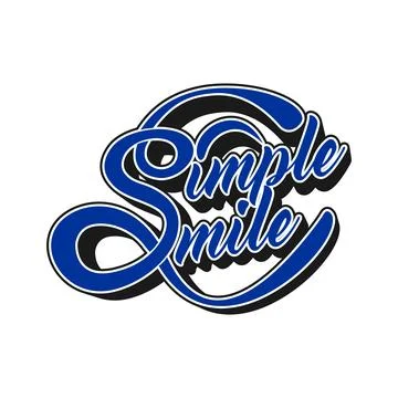 Simple Smile Typography.Design Template Stock Illustration