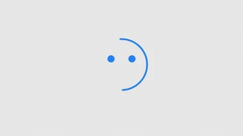 Simple smiling emoticon loading animatio... | Stock Video | Pond5