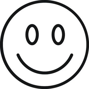 Simple smiling face icon Stock Illustration