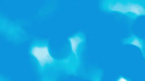 Simple, smooth and abstract animation with monochromatic blue globules… Stock Footage 152113300