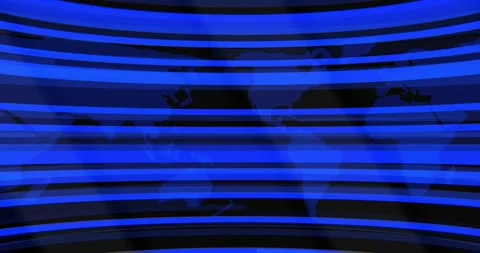 Simple smooth news background with map news studio. Newsroom background for news Stock Footage 337415066