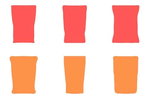 Simple snack illustration design set Stock Illustration