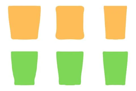 Simple snack illustration design set Stock Illustration