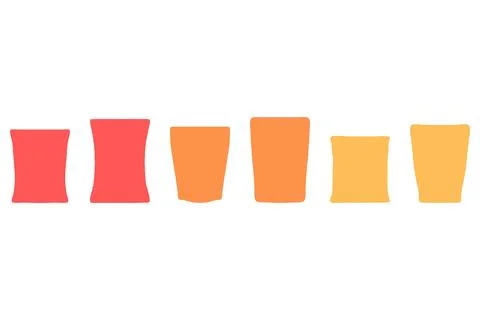 Simple snack illustration design set Stock Illustration