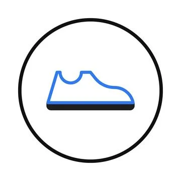 Simple sneaker icon design within circular frame presents modern athletic s.. イラスト素材