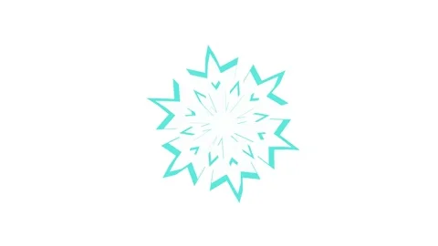 Simple Snow Flake animation video on white background Stock Footage 345029770