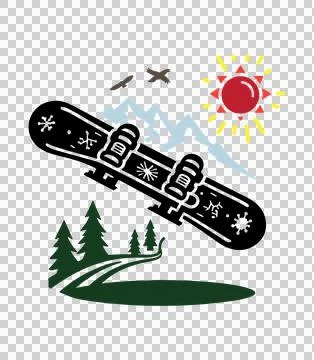 Simple snowboard design vector illustration 스톡 일러스트