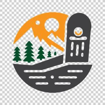 Simple snowboard design vector style Stock Illustration