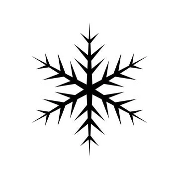 Simple snowflake of black lines Stock Illustration