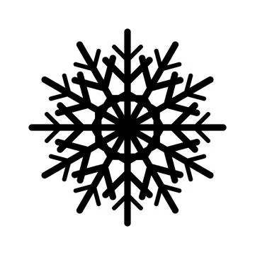 Simple snowflake of black lines Illustrazione stock