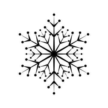 Simple snowflake of black lines Stock Illustration
