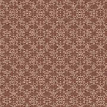 Simple snowflake on brown background, christmas seamless pattern for decorati Stock Illustration