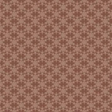 Simple snowflake on brown background, christmas seamless pattern for decorati Stock Illustration