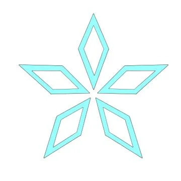 Simple snowflake of crystals, rhombus for your design. Elements of New year,  Stock Illustration