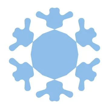 Simple Snowflake Element Stock Illustration