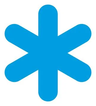 Simple Snowflake Flat Icon Symbol Stock Illustration