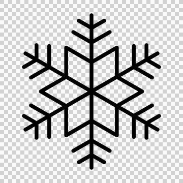 Simple snowflake icon (black) Stock Illustration