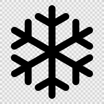 Simple snowflake icon (black) Stock Illustration