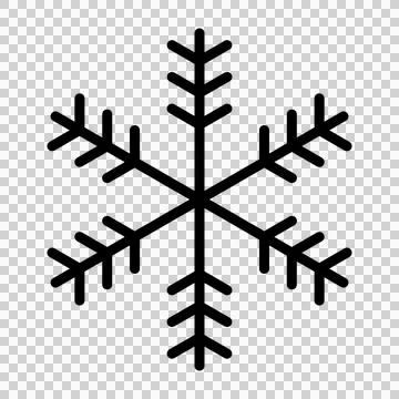 Simple snowflake icon (black) Stock Illustration