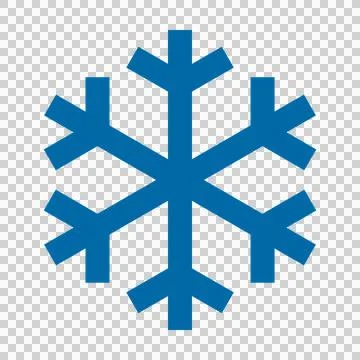 Simple snowflake icon (blue) Stock Illustration
