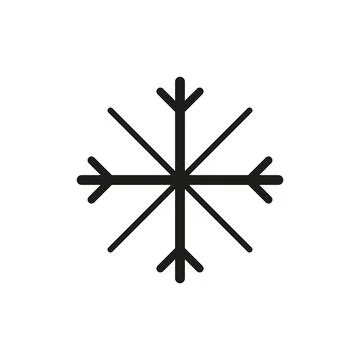 Simple snowflake icon. Stock Illustration