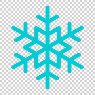 Simple snowflake icon (light blue) Stock Illustration
