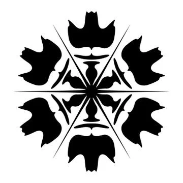 Simple Snowflake Isolated Illustrazione stock