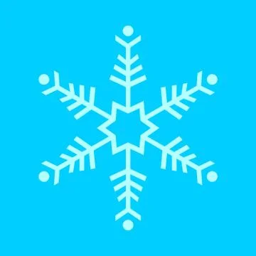 Simple Snowflake Symbol Vector Illustration Stock Illustration