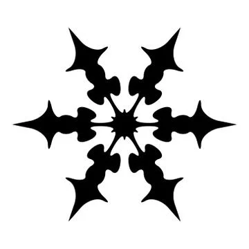 Simple Snowflake Template Illustrazione stock