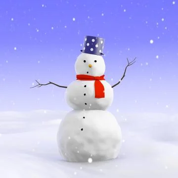 Simple Snowman Stock Illustration