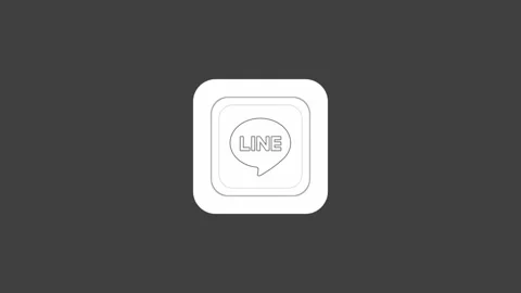Simple Social Media Sketch Icons on dark Gray backdrop 4K Stock Footage