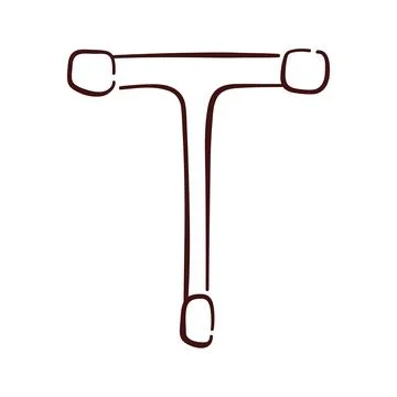 Simple Socket Wrench symbol in line art style. Hand drawn design for repair work Stock Illustration