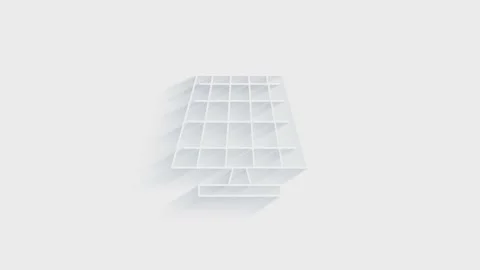 Simple solar icon. White icon with shadow on transparent background. Video stock 151528024