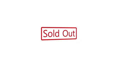 Simple sold out text pop up animation with a box. Stock Footage 334664031