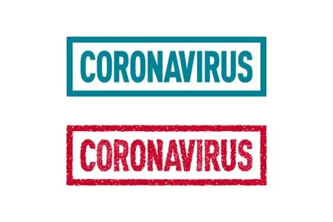 Simple Solid and Stamp Coronavirus Badges Illustrazione stock