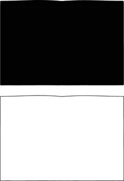 Simple solid black and white rectangle frames vector 스톡 일러스트
