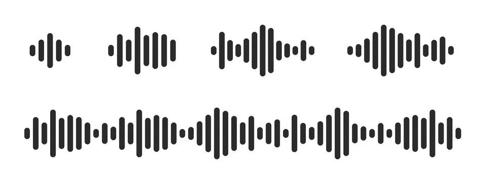 Simple Sound waves, Equalizer, Audio waves, Digital simple equalizer Stock Illustration