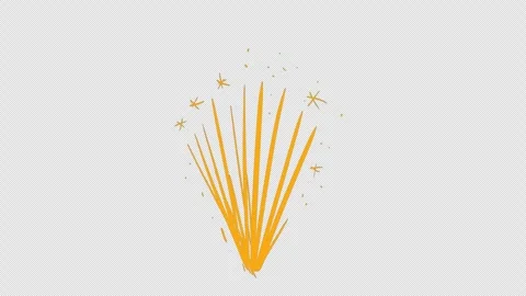 Simple sparkling fireworks on a black screen. Yellow sparks burn on the surface 動画素材 334657151