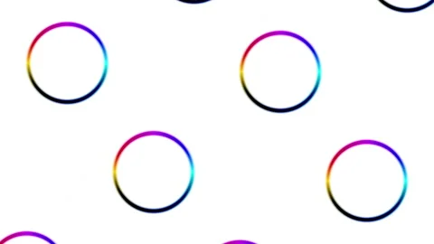 Simple Spectrum Pattern Colored Circles Rotation Loop Background Stock-Footage 202135853
