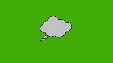 A simple speech balloon like in the comics in the cloud on a green screen Stock Footage 281868272