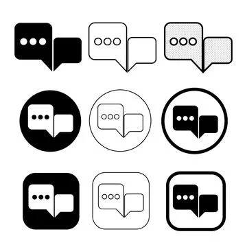 Simple Speech bubble icon sign design Stock Illustration